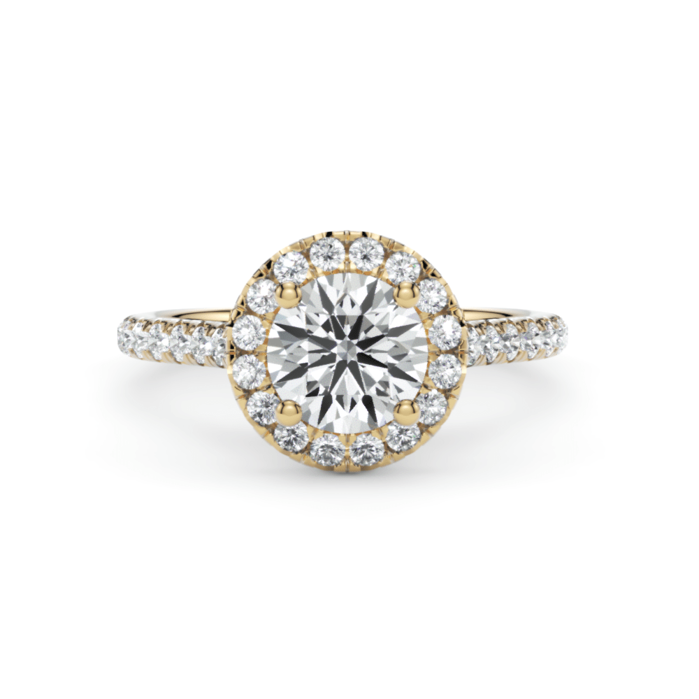 AGIDesignShop Lily Round Moissanite Engagement Ring