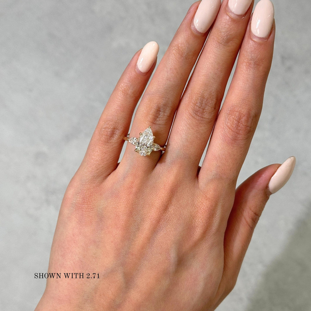 AGI Design Linda Pear Shape Lab Created Diamond Engagement Ring