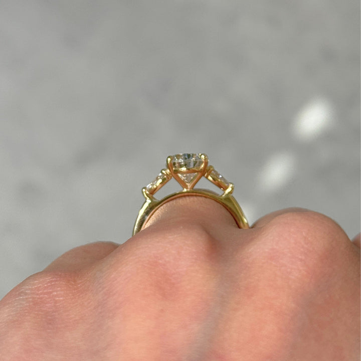 AGI Design Linda Pear Shape Lab Created Diamond Engagement Ring