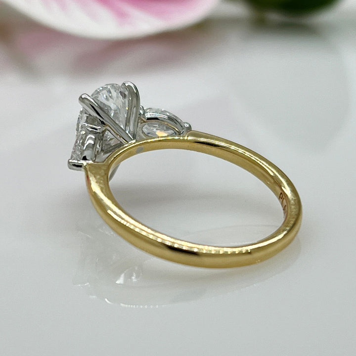 AGI Design Linda Pear Shape Lab Created Diamond Engagement Ring