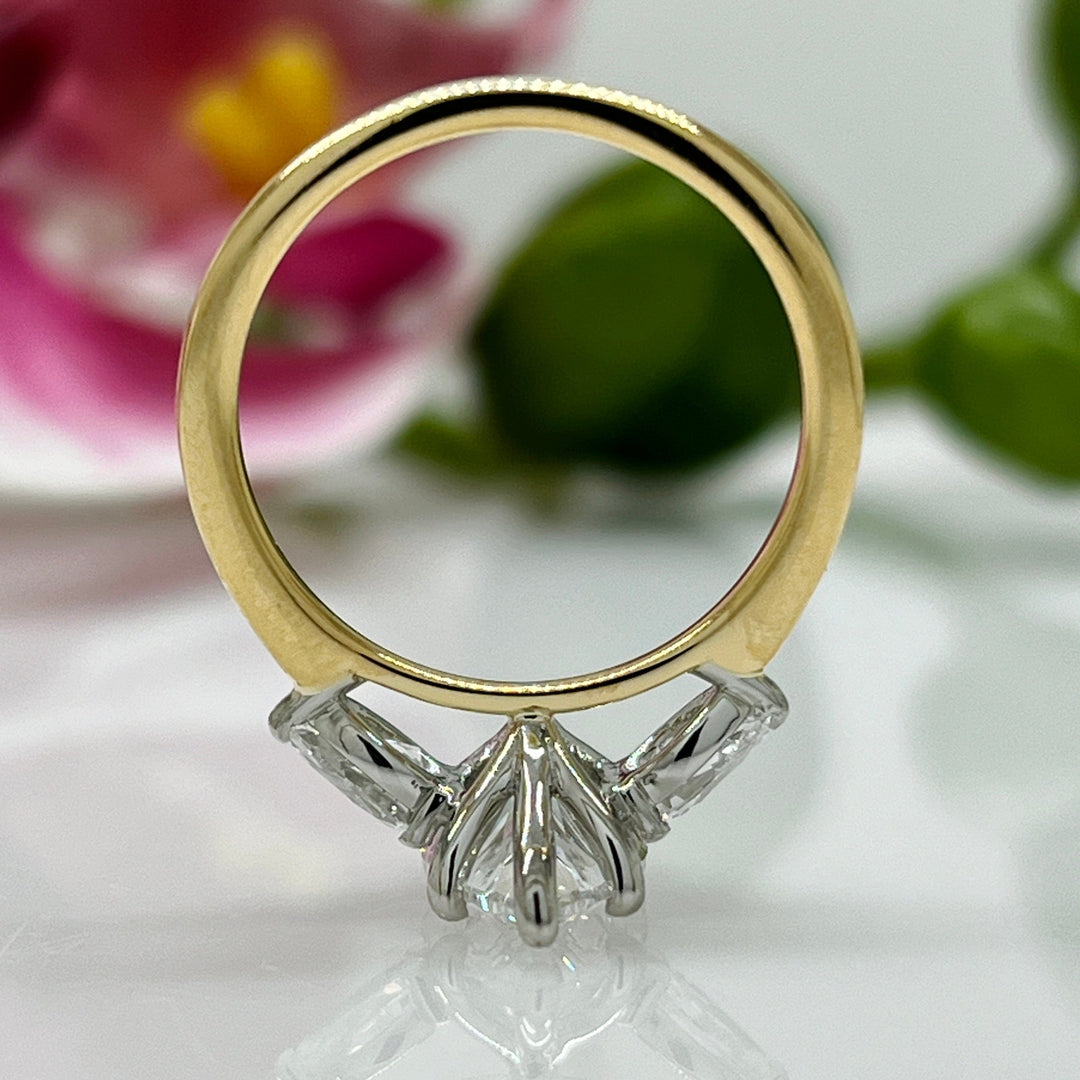 AGI Design Linda Pear Shape Lab Created Diamond Engagement Ring