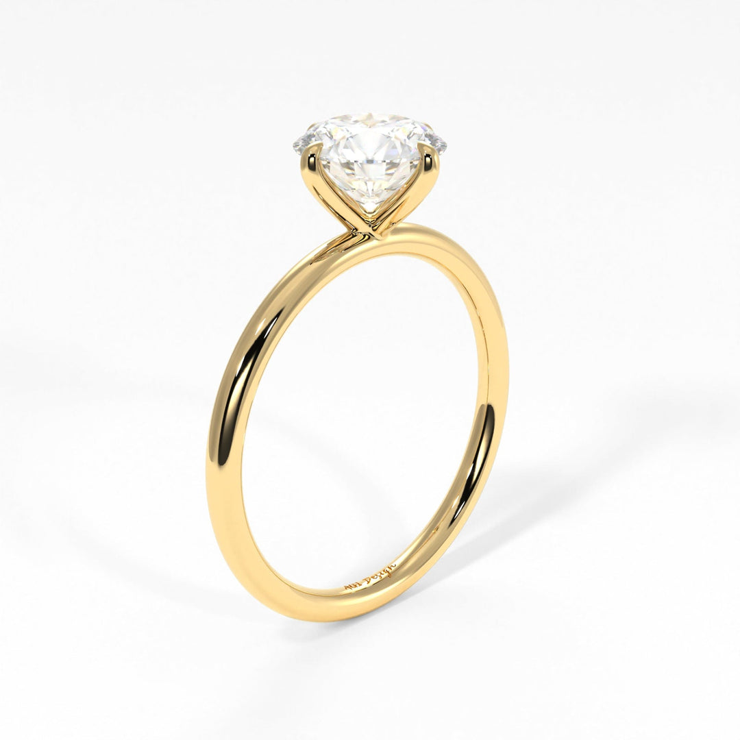 AGI Design Lisa Round Lab Created Diamond Engagement Ring
