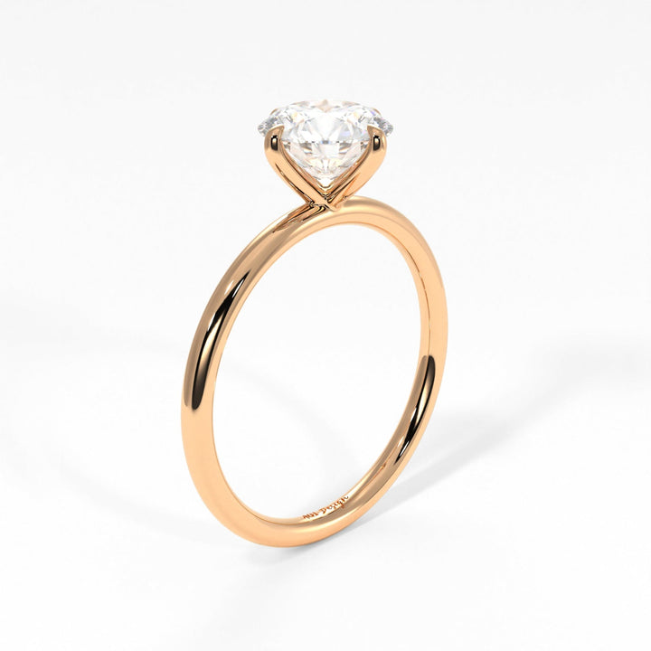 AGI Design Lisa Round Lab Created Diamond Engagement Ring