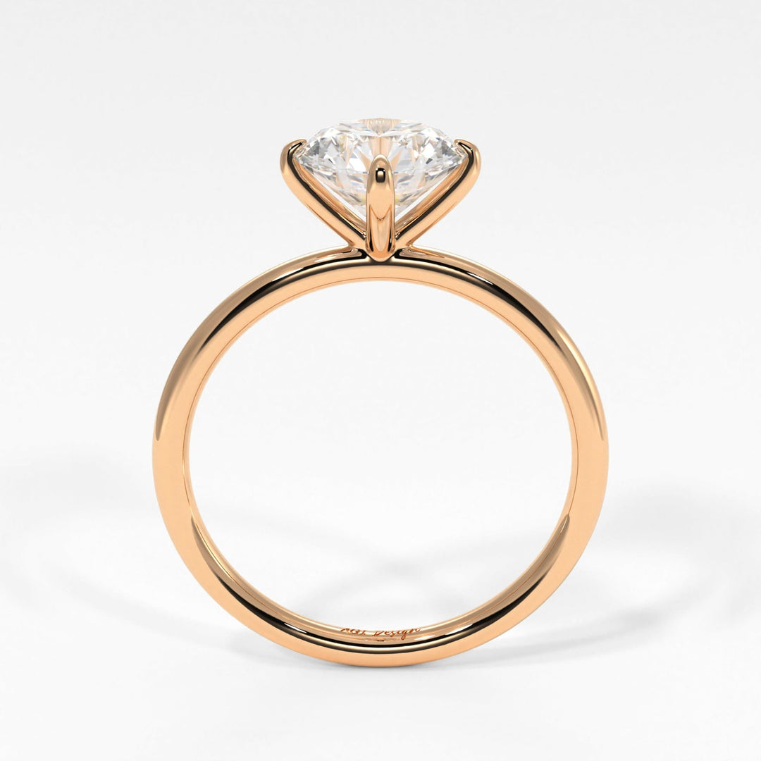 AGI Design Lisa Round Lab Created Diamond Engagement Ring