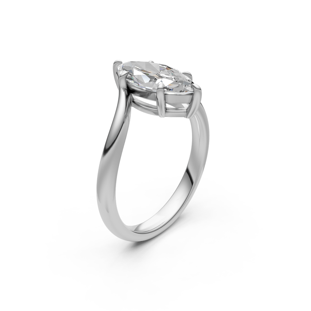 AGI Design Liv Marquise Lab Created Diamond Engagement Ring