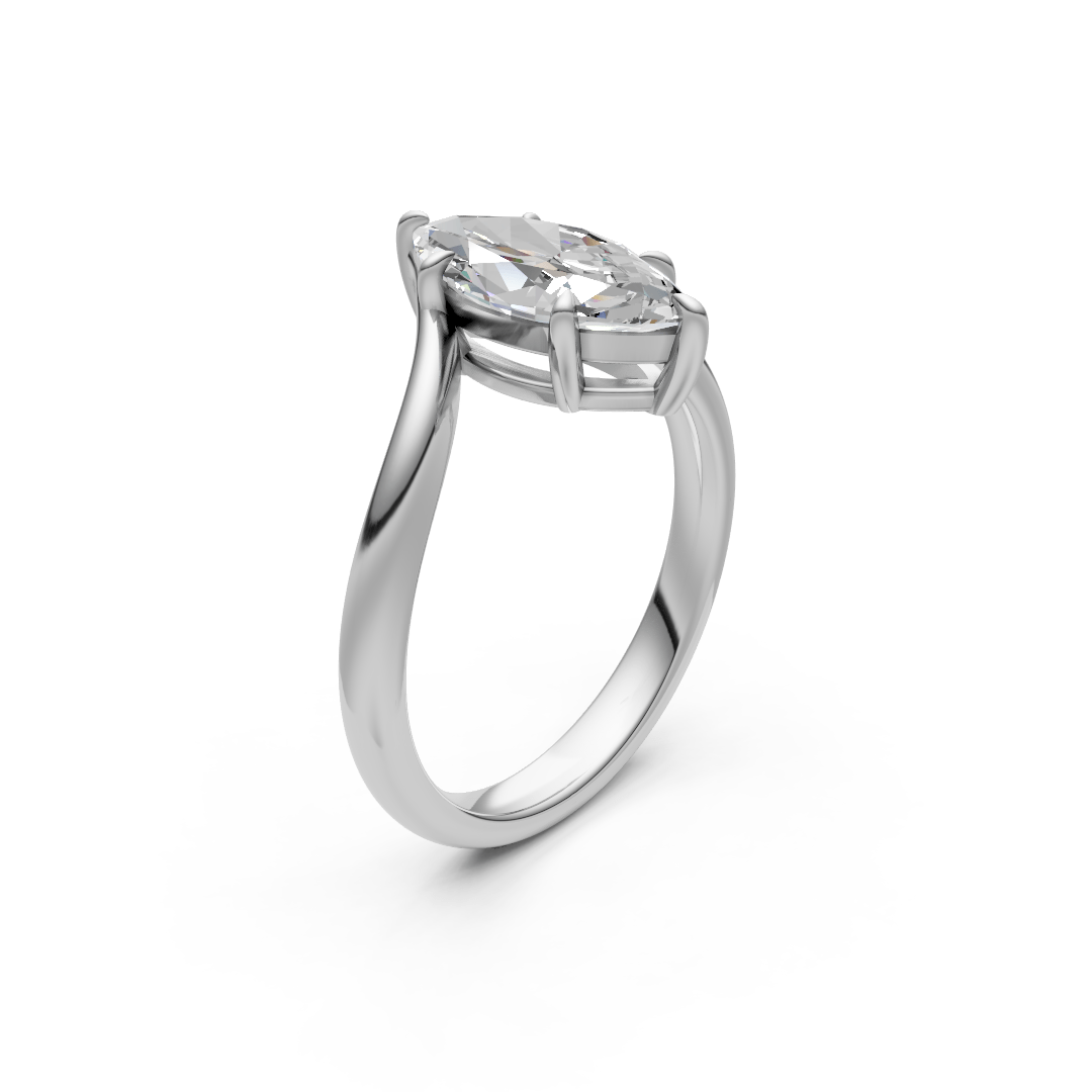 AGI Design Liv Marquise Lab Created Diamond Engagement Ring