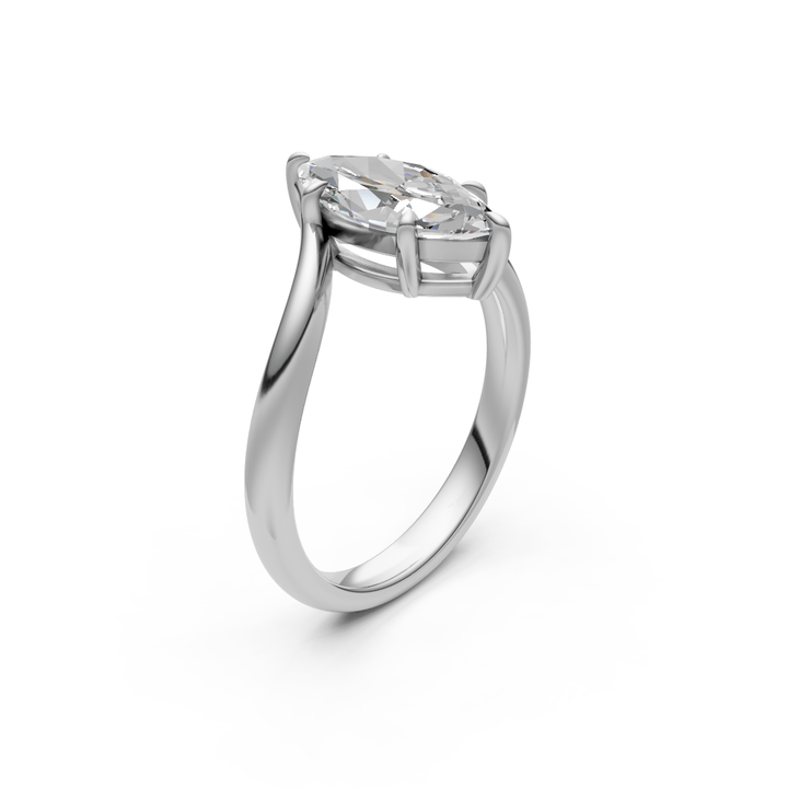AGI Design Liv Marquise Lab Created Diamond Engagement Ring