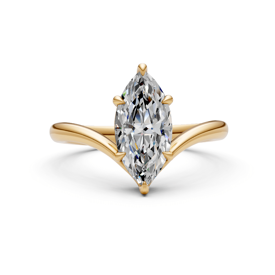 AGI Design Liv Marquise Lab Created Diamond Engagement Ring