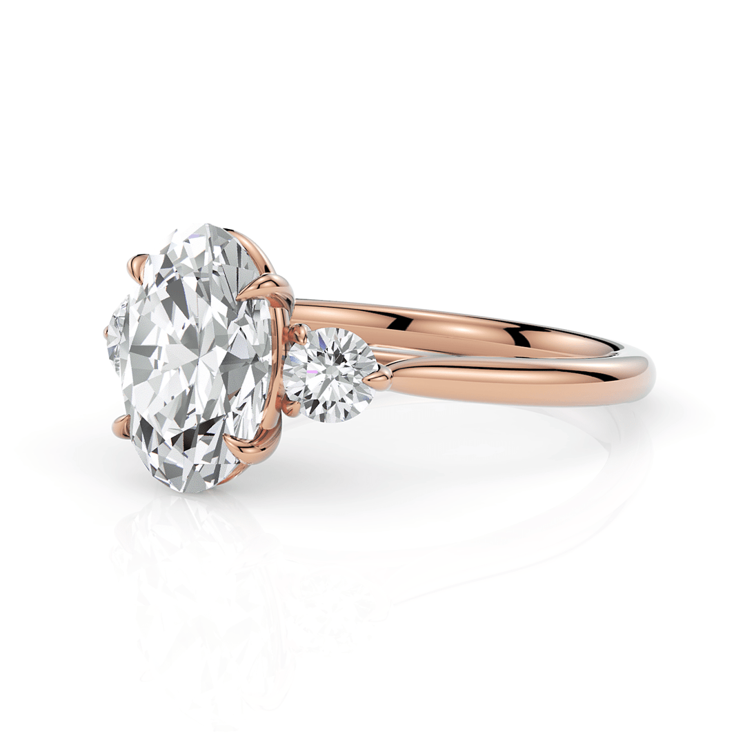 AGI Design Lucy Oval Lab Created Diamond Engagement Ring