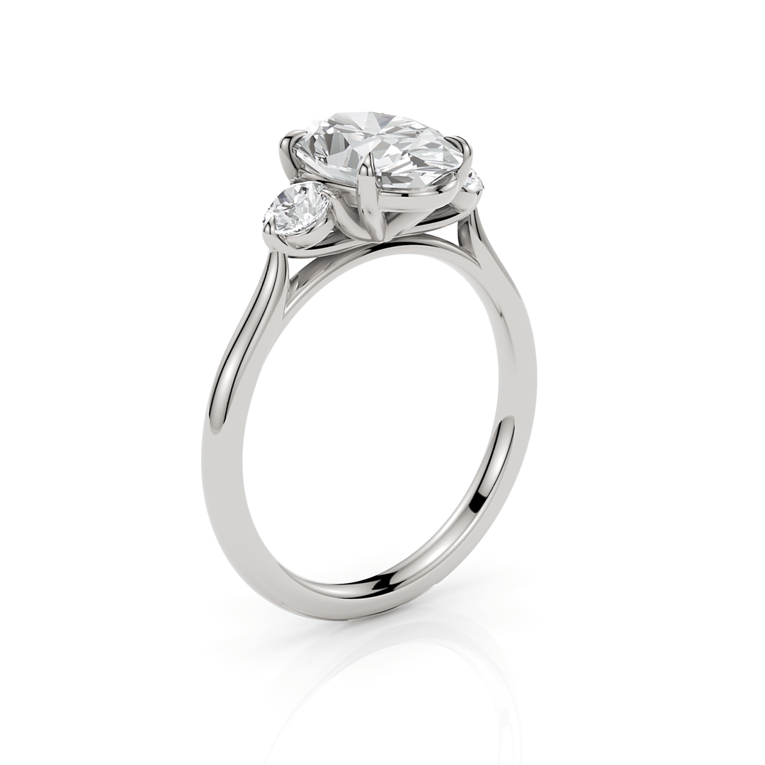 AGI Design Lucy Oval Lab Created Diamond Engagement Ring