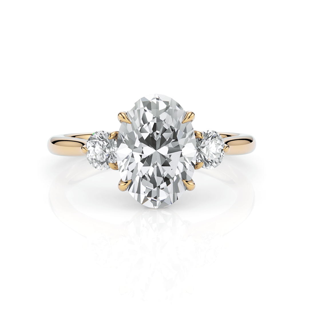 AGI Design Lucy Oval Lab Created Diamond Engagement Ring