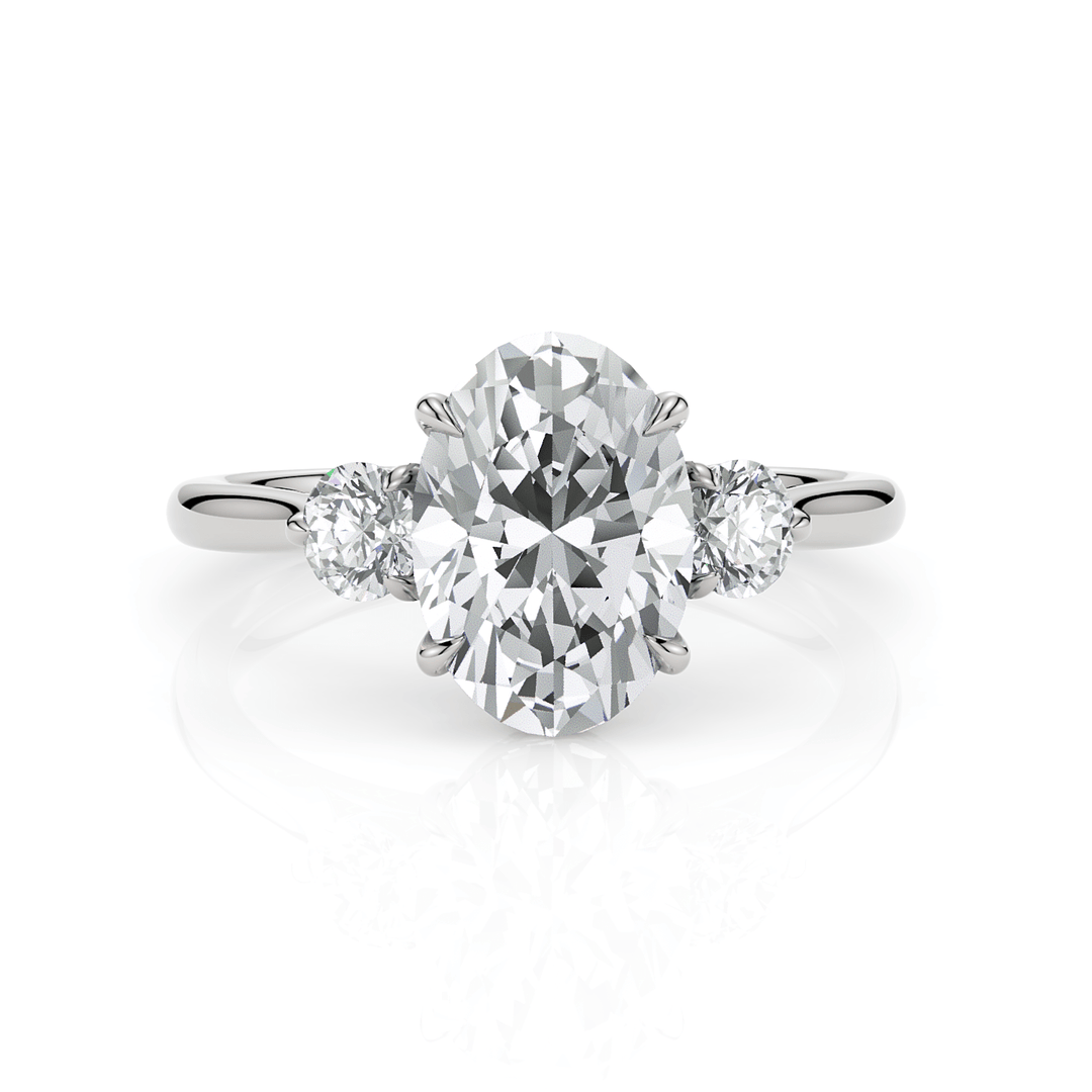 AGI Design Lucy Oval Lab Created Diamond Engagement Ring