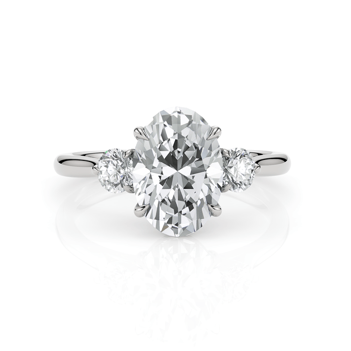 AGI Design Lucy Oval Lab Created Diamond Engagement Ring