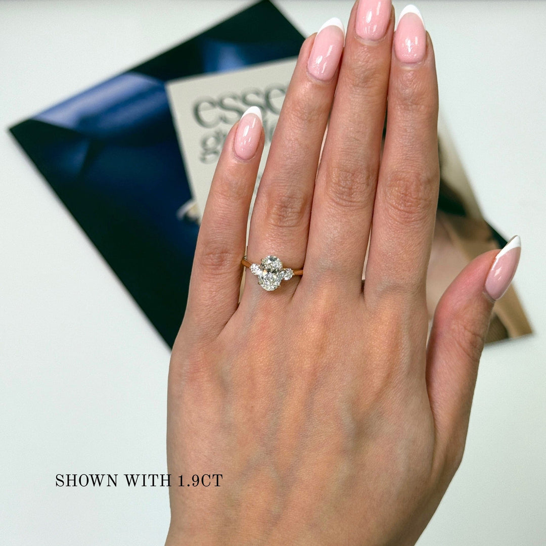 AGI Design Lucy Oval Lab Created Diamond Engagement Ring