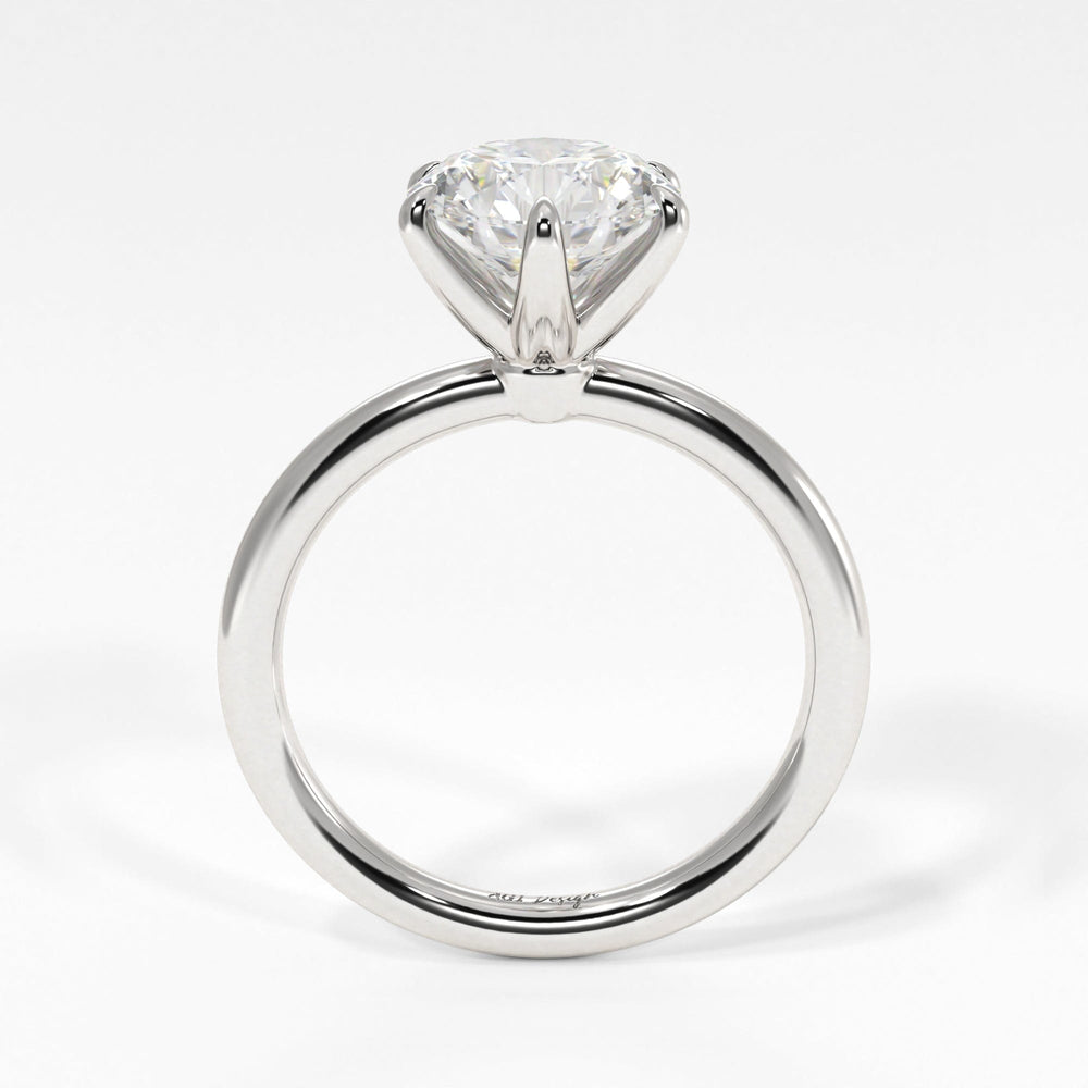 AGI Design Luise Round Lab Created Diamond Engagement Ring