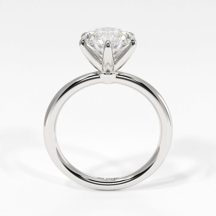 AGI Design Luise Round Lab Created Diamond Engagement Ring