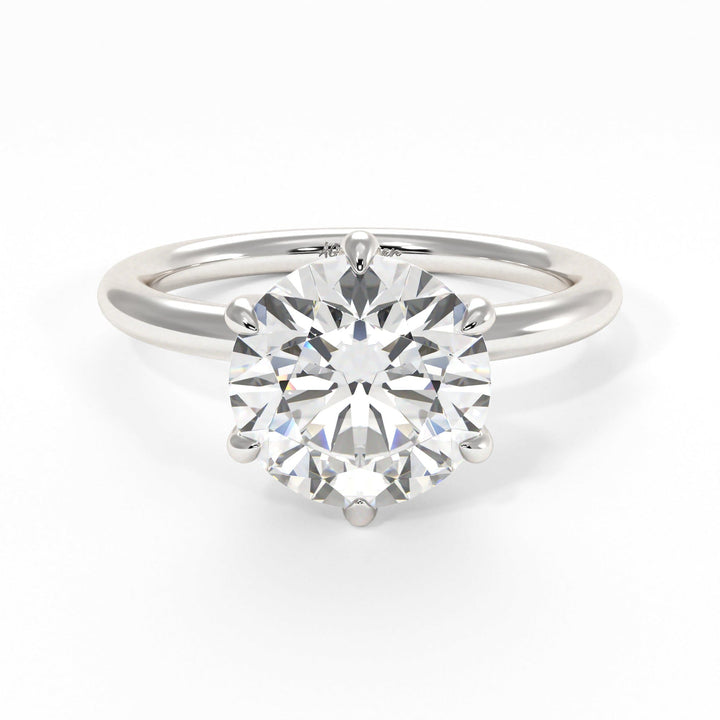 AGI Design Luise Round Lab Created Diamond Engagement Ring