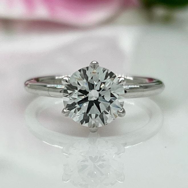 AGI Design Luise Round Lab Created Diamond Engagement Ring