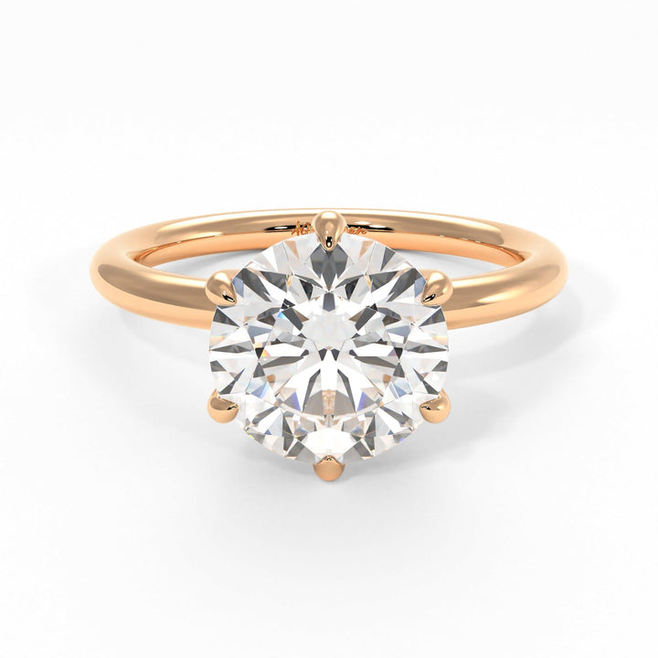 AGI Design Luise Round Lab Created Diamond Engagement Ring
