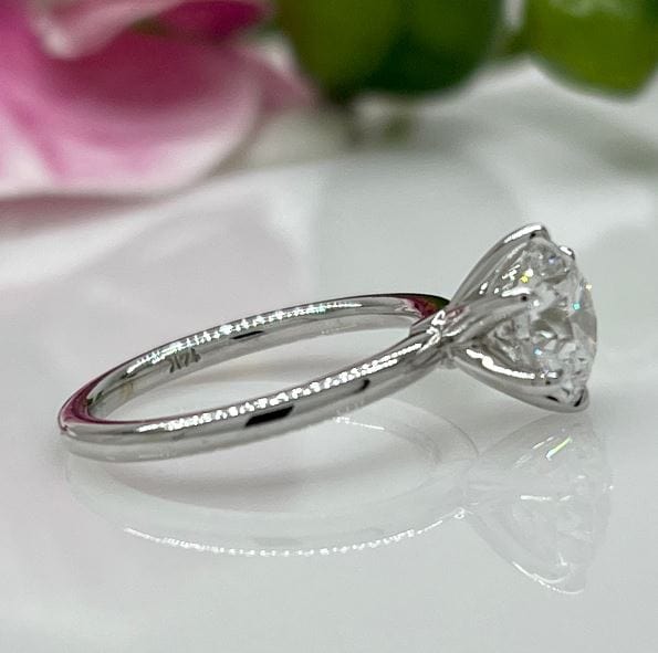 AGI Design Luise Round Lab Created Diamond Engagement Ring