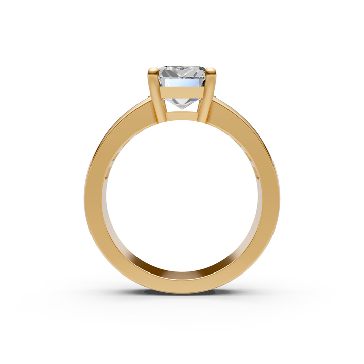 AGI Design Mady Radiant/Emerald Lab Created Diamond Engagement Ring