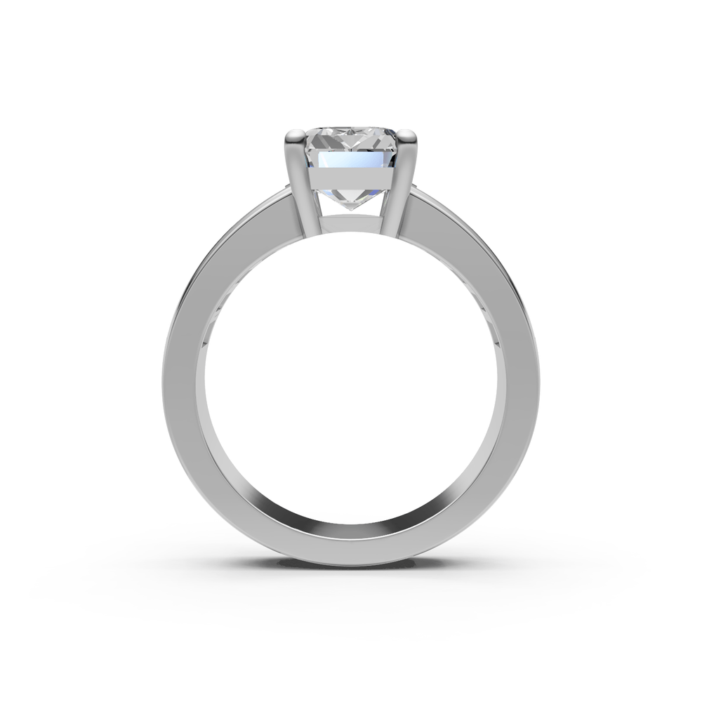 AGI Design Mady Radiant/Emerald Lab Created Diamond Engagement Ring