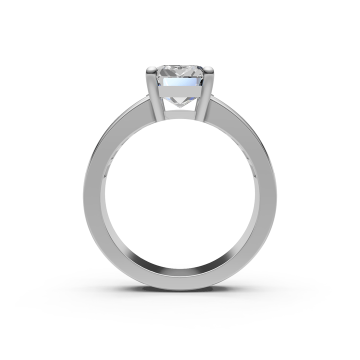 AGI Design Mady Radiant/Emerald Lab Created Diamond Engagement Ring