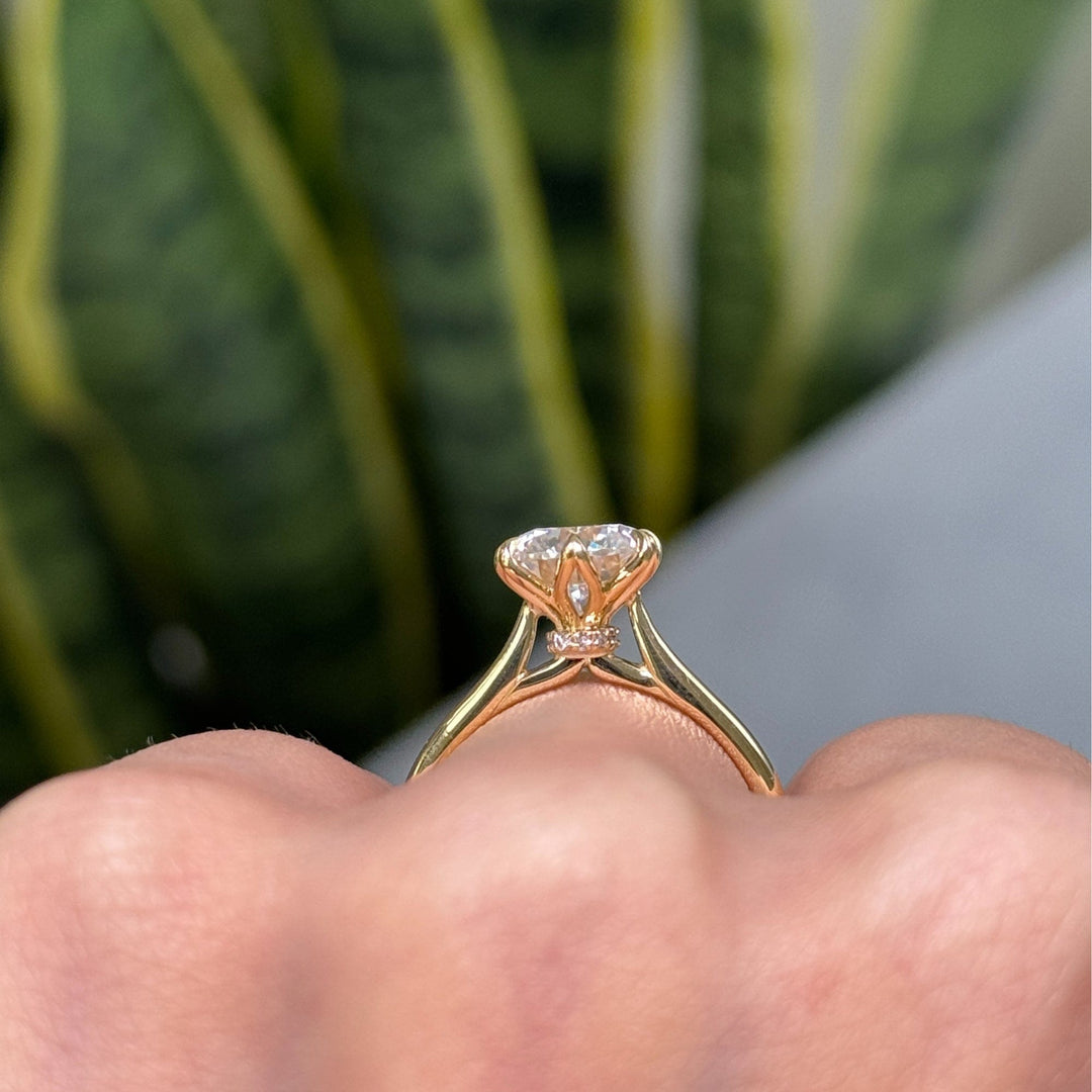AGI Design Marina Round Lab Created Diamond Engagement Ring