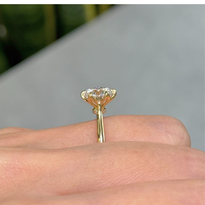 AGI Design Marina Round Lab Created Diamond Engagement Ring