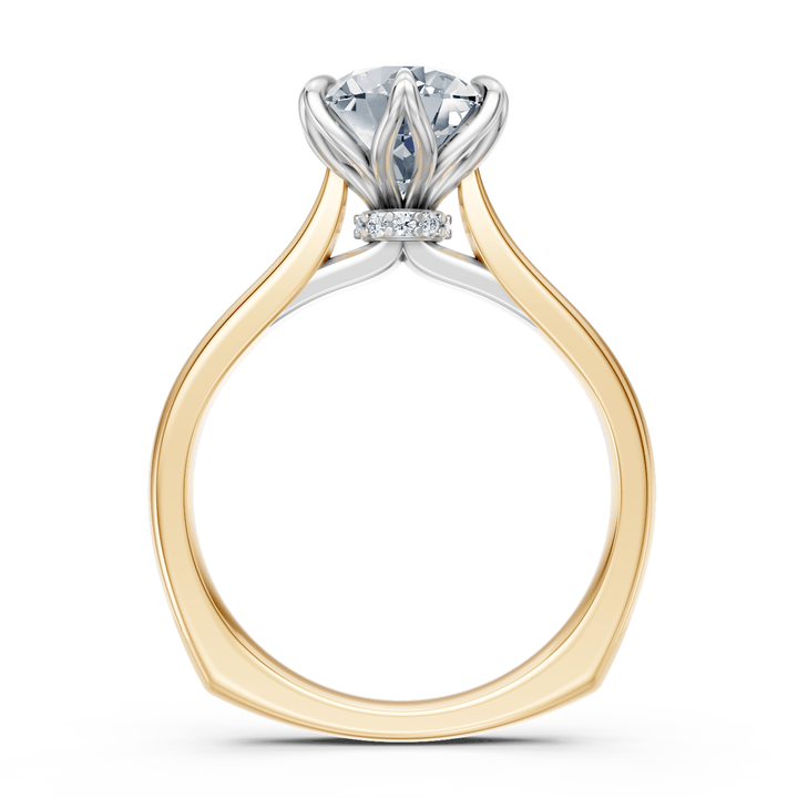 AGI Design Marina Round Lab Created Diamond Engagement Ring