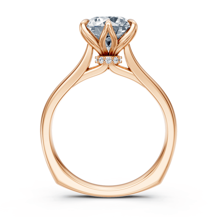 AGI Design Marina Round Lab Created Diamond Engagement Ring