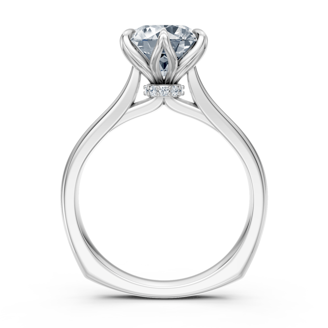 AGI Design Marina Round Lab Created Diamond Engagement Ring