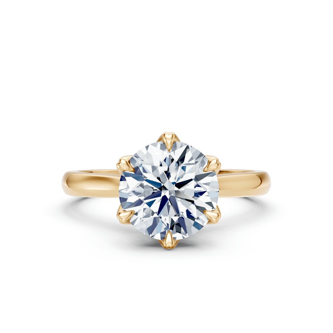 AGI Design Marina Round Lab Created Diamond Engagement Ring