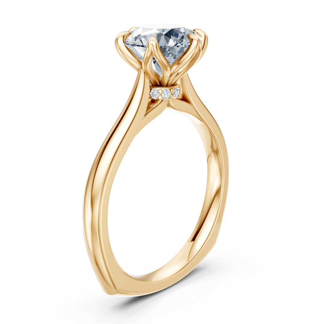 AGI Design Marina Round Lab Created Diamond Engagement Ring