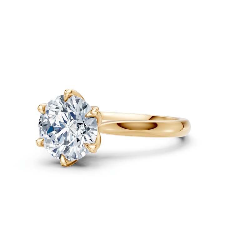 AGIDesignShop Marina Round Moissanite Collar Engagement Ring