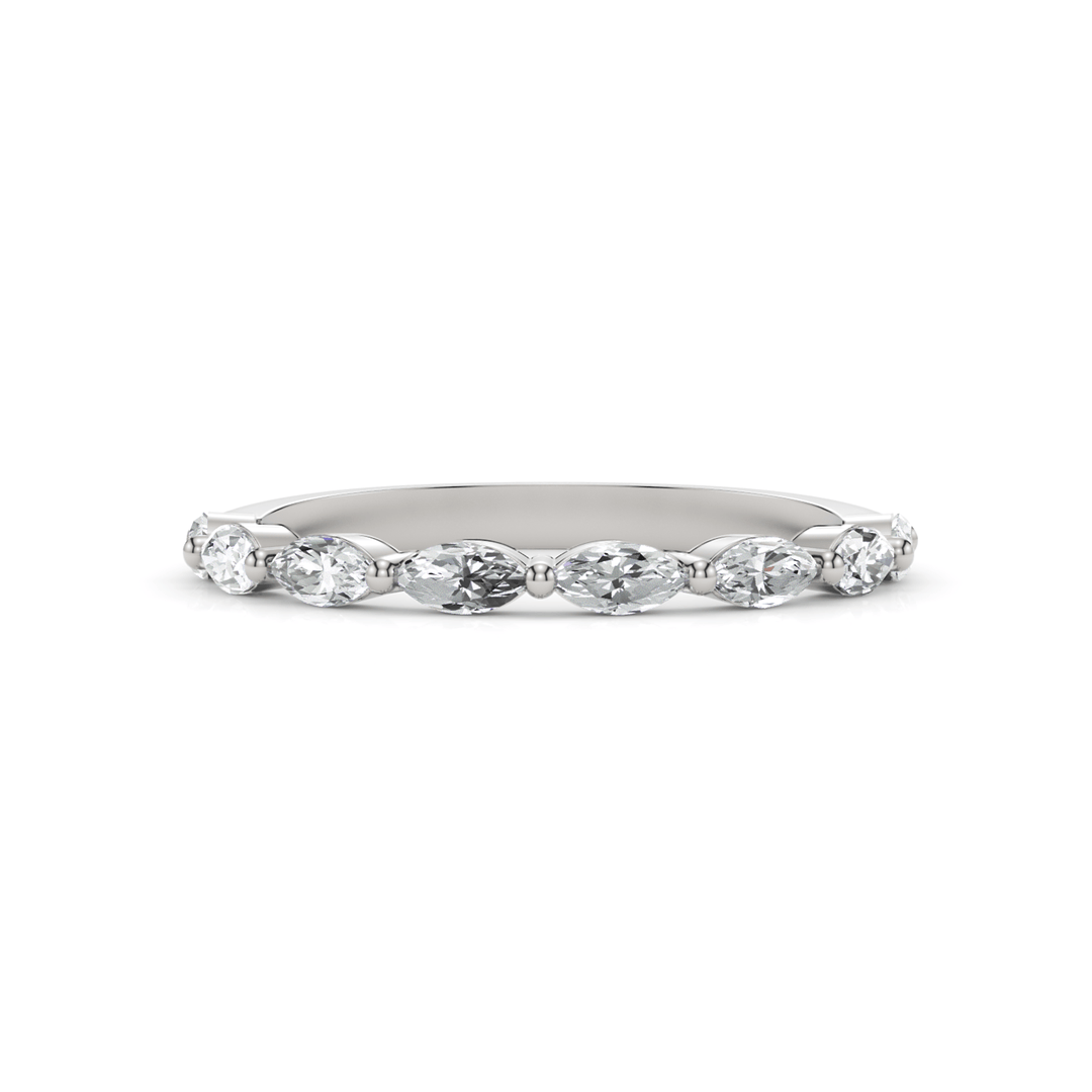 AGI Design Martina Marquise Cut Lab-grown  Diamonds Wedding Band