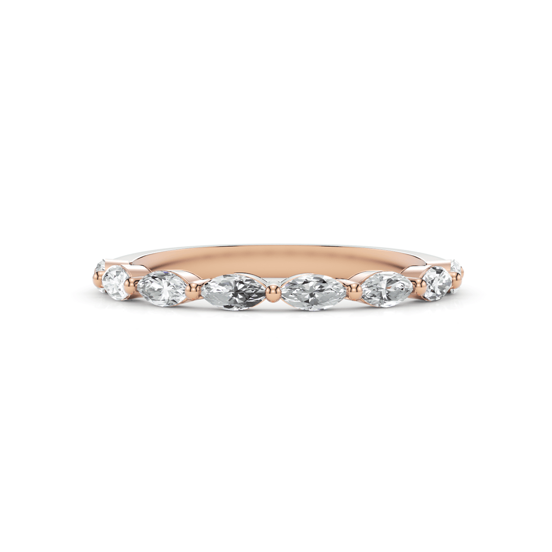 AGI Design Martina Marquise Cut Lab-grown  Diamonds Wedding Band