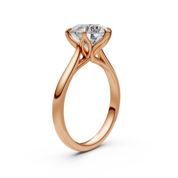 AGI Design Mary Round Lab Created Diamond Engagement Ring