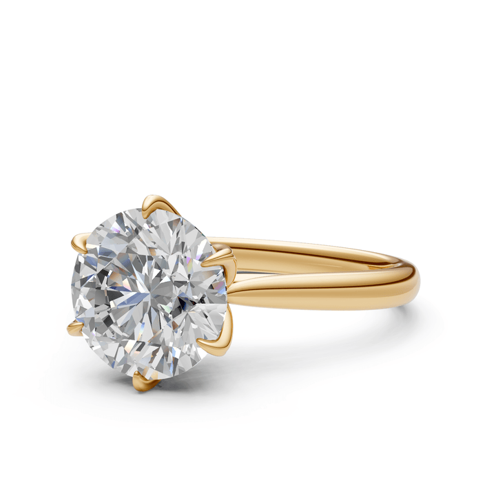 AGI Design Mary Round Lab Created Diamond Engagement Ring