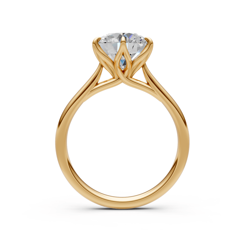 AGI Design Mary Round Lab Created Diamond Engagement Ring