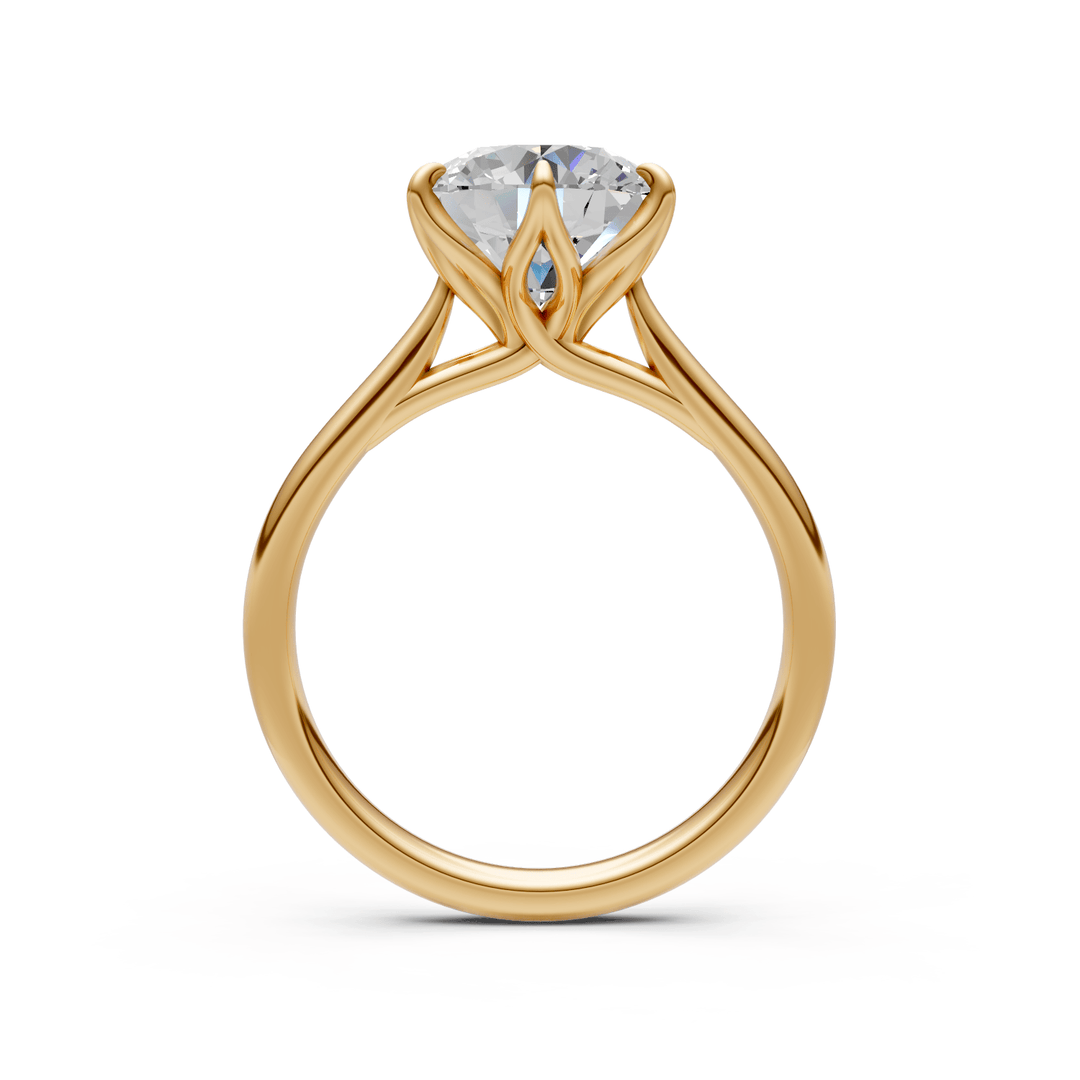 AGI Design Mary Round Lab Created Diamond Engagement Ring
