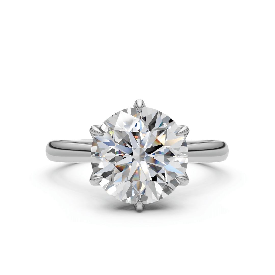 AGI Design Mary Round Lab Created Diamond Engagement Ring