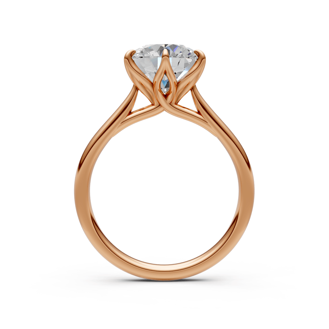 AGI Design Mary Round Lab Created Diamond Engagement Ring