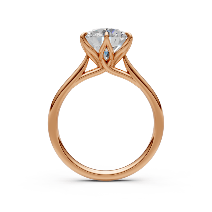 AGI Design Mary Round Lab Created Diamond Engagement Ring