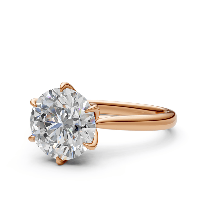 AGI Design Mary Round Lab Created Diamond Engagement Ring