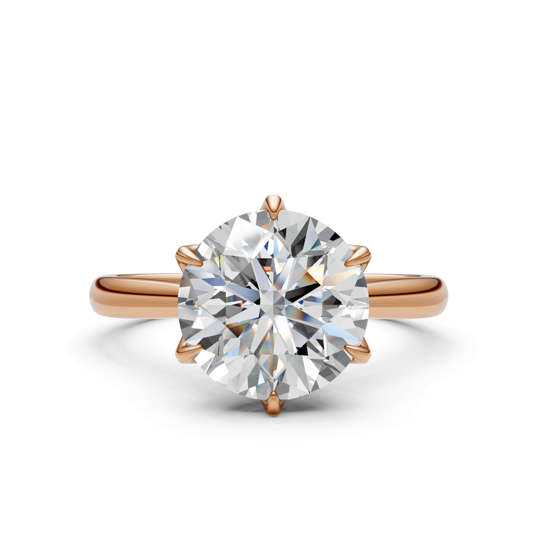 AGI Design Mary Round Lab Created Diamond Engagement Ring