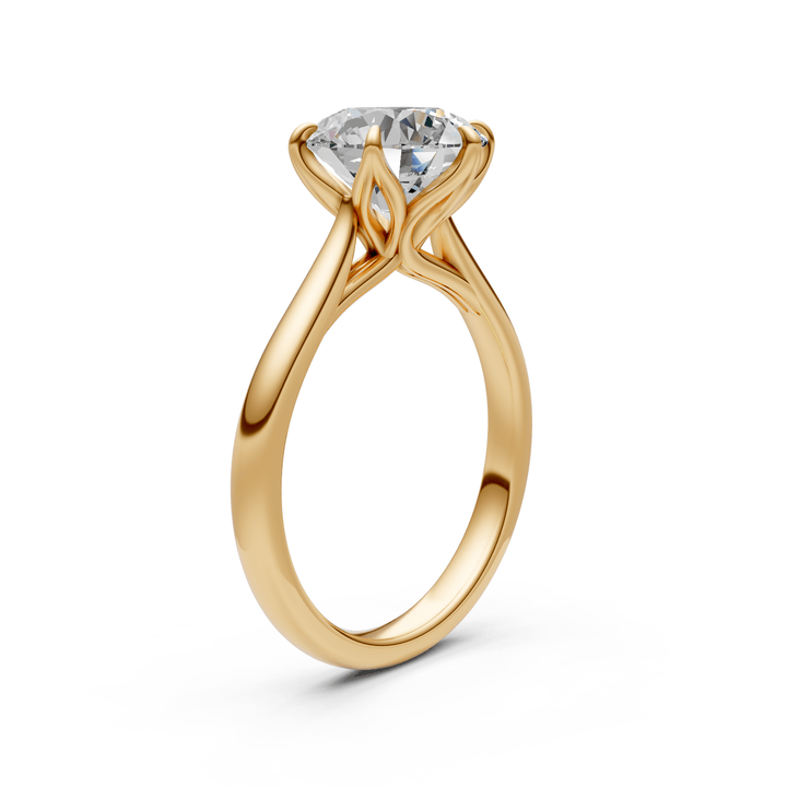 AGI Design Mary Round Lab Created Diamond Engagement Ring