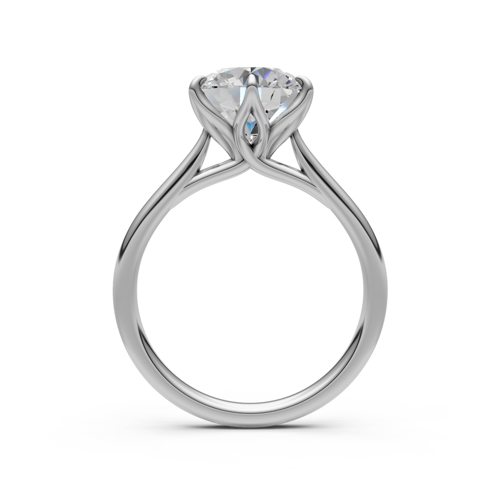AGI Design Mary Round Lab Created Diamond Engagement Ring