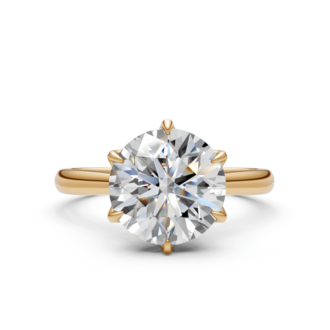 AGI Design Mary Round Lab Created Diamond Engagement Ring