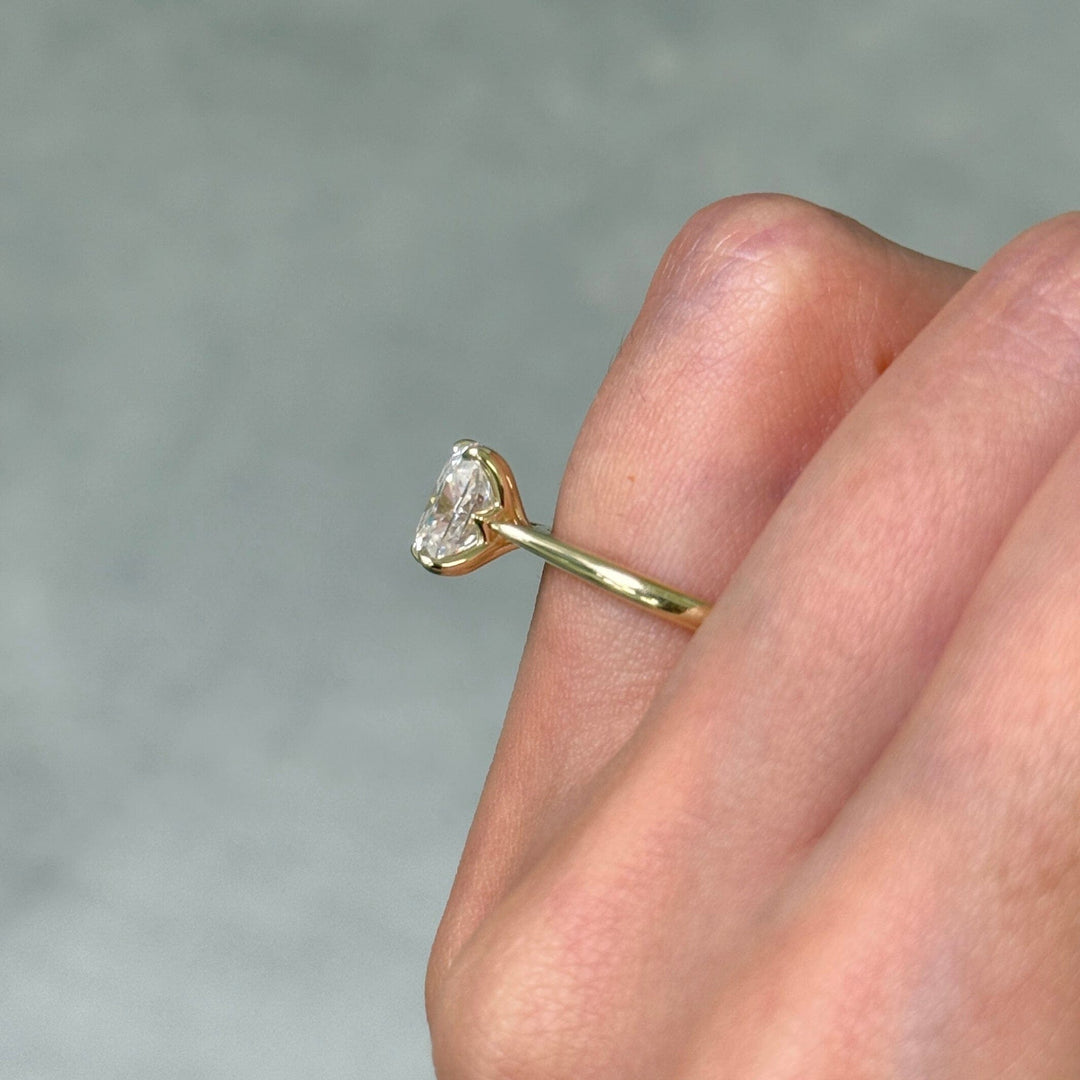 AGI Design Megan Elongated cushion cut  Lab Created Diamond Engagement Ring